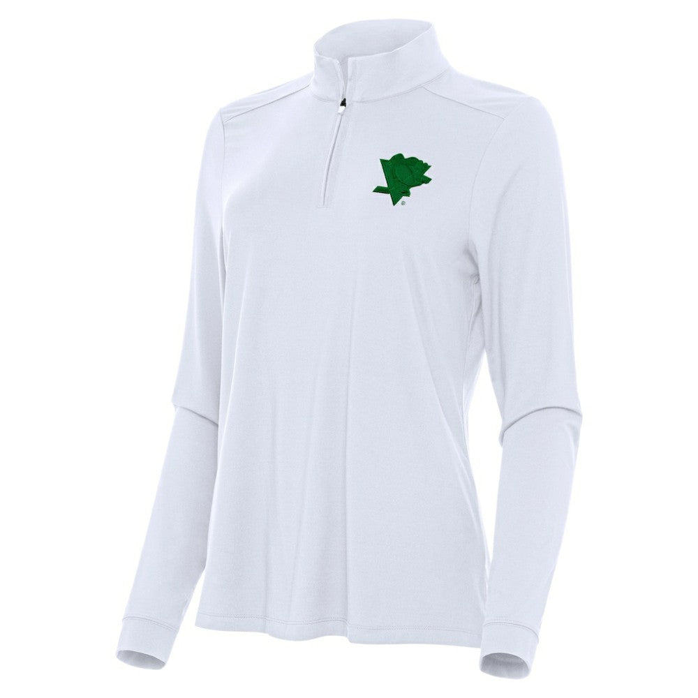 Pittsburgh Penguins Antigua Women's St. Patrick's Day Intent Quarter-Zip Performance Pullover On Sale