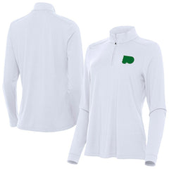 Philadelphia Flyers Antigua Women's St. Patrick's Day Intent Quarter-Zip Performance Pullover For Sale