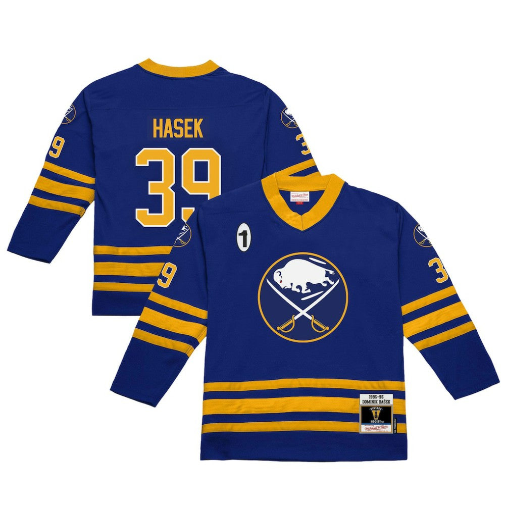 Dominik Hasek Buffalo Sabres Mitchell & Ness 1995-96 Power Play Jersey Sale