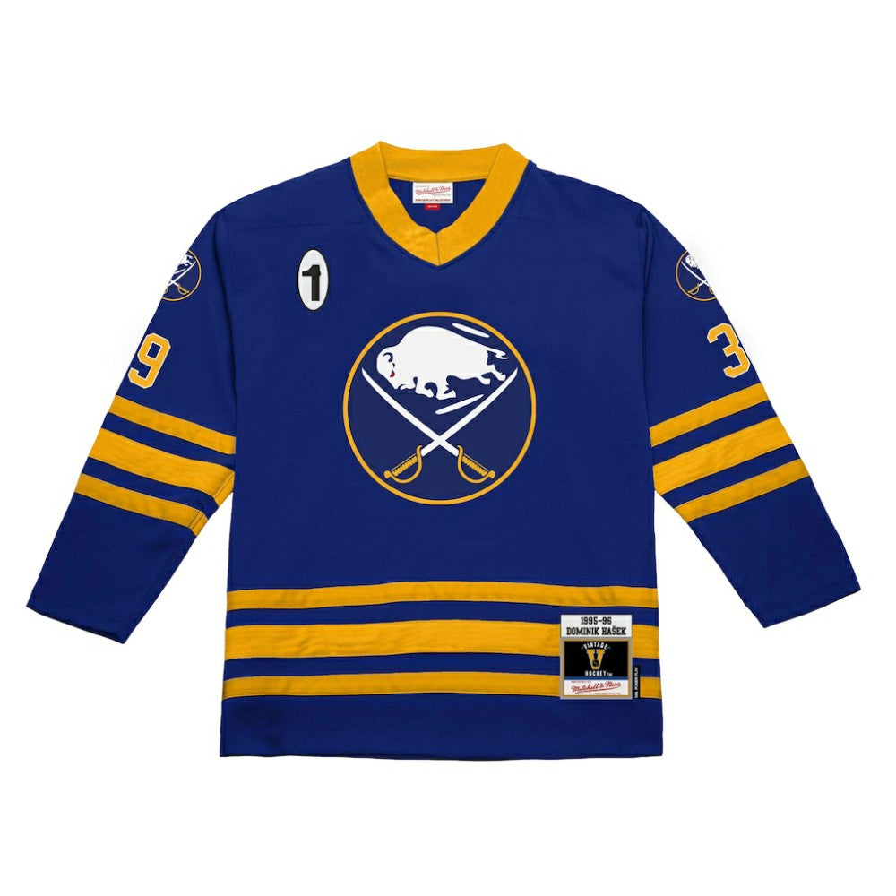 Dominik Hasek Buffalo Sabres Mitchell & Ness 1995-96 Power Play Jersey Sale
