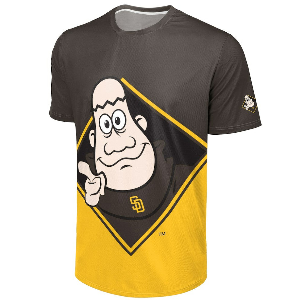 San Diego Padres FOCO Big Logo Mascot T-Shirt | MLB New