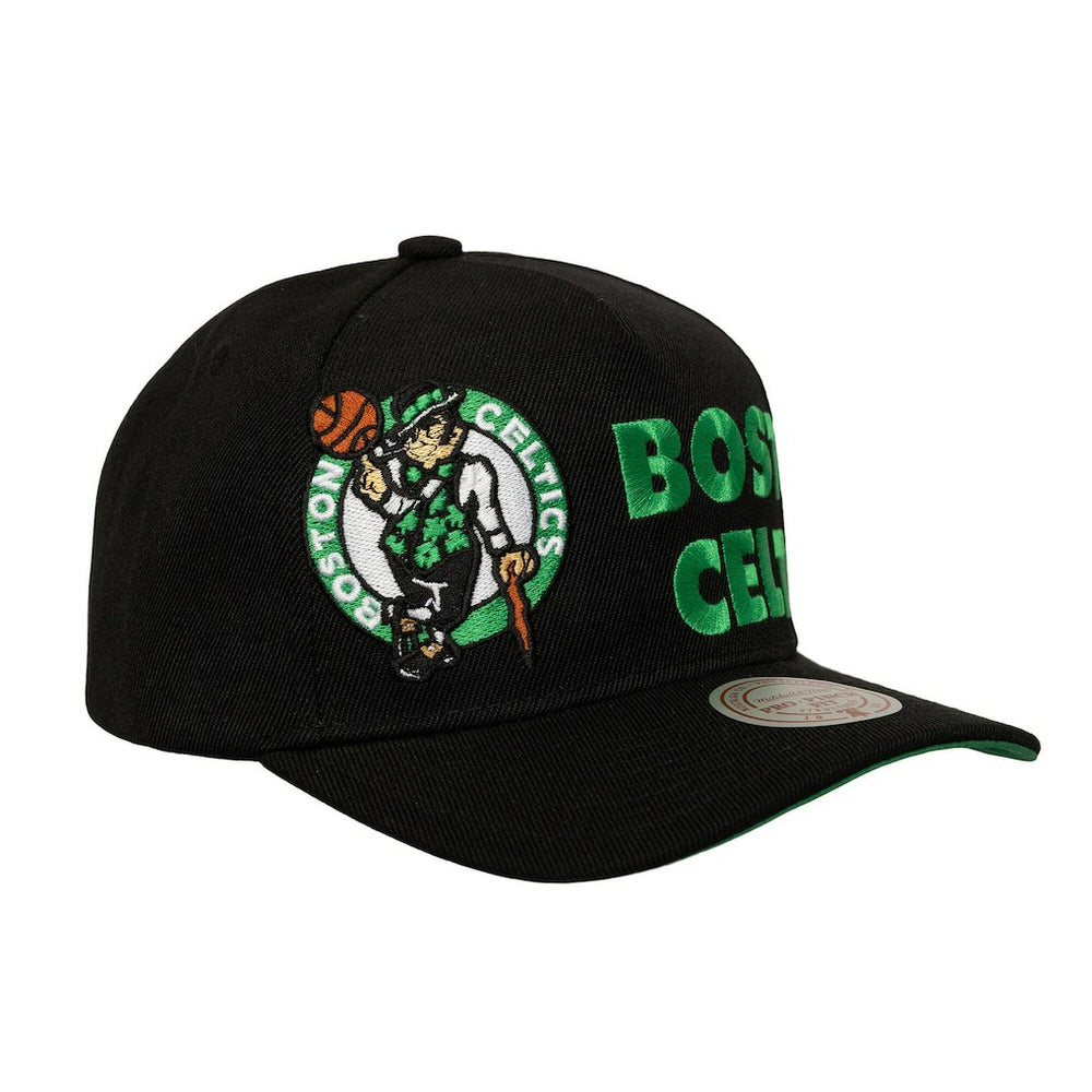 Boston Celtics Busted Logo Wordmark Wrap-Around Pro Pinch Adjustable Hat Discount