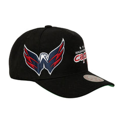 Washington Capitals Mitchell & Ness Busted Logo Wordmark Wrap-Around Pro Pinch Adjustable Hat On Sale