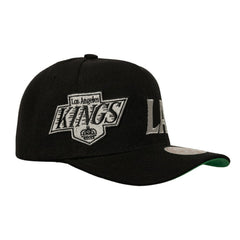 Los Angeles Kings Mitchell & Ness Busted Logo Wordmark Wrap-Around Pro Pinch Adjustable Hat Discount