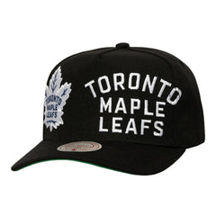 Toronto Maple Leafs Mitchell & Ness Busted Logo Wordmark Wrap-Around Pro Pinch Adjustable Hat On Sale