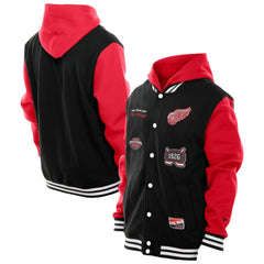 Detroit Red Wings New Era Full-Snap Fleece Hoodie Jacket On Sale