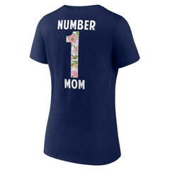 Dallas Cowboys  Women's Floral Number 1 Mom V-Neck T-Shirt