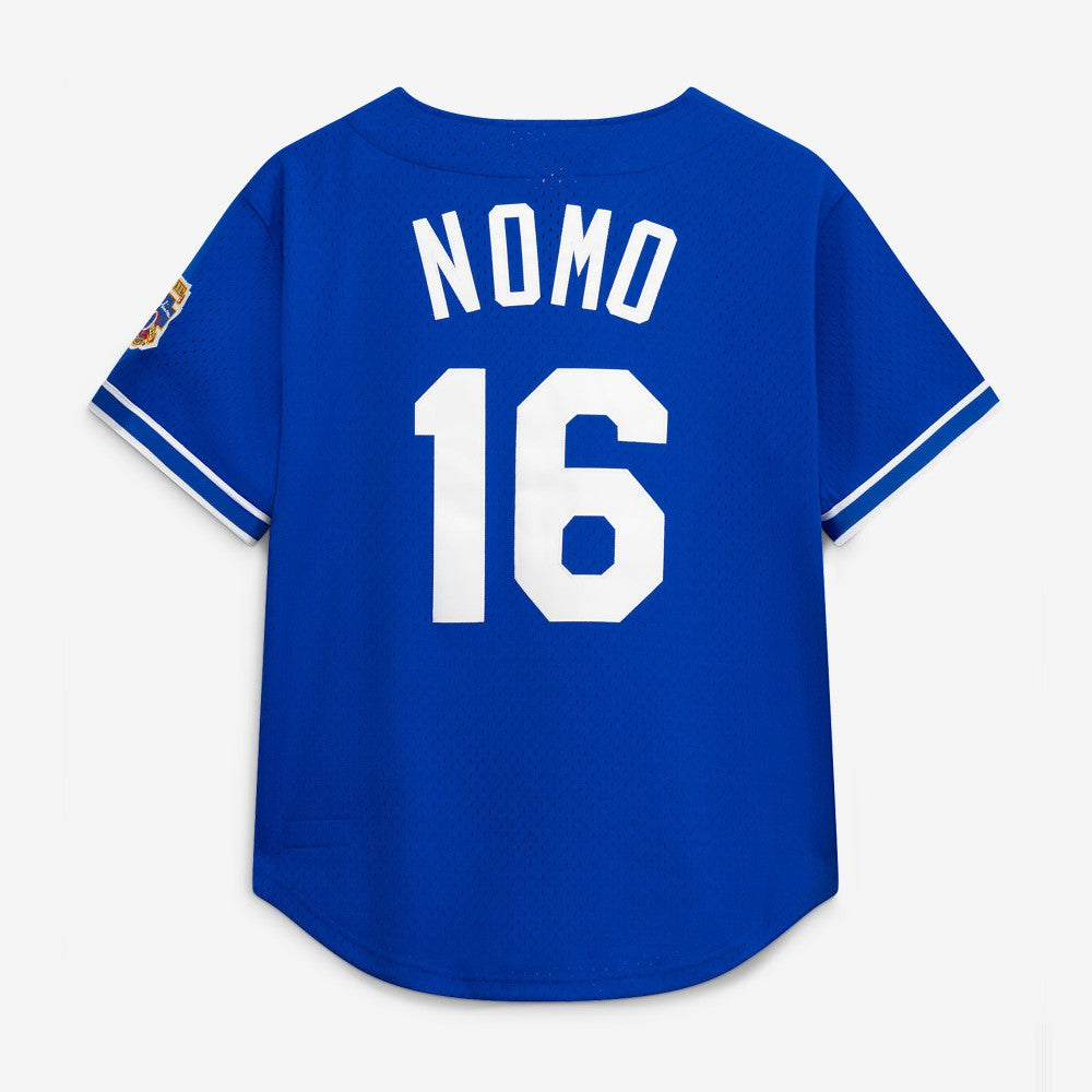 Hideo Nomo Los Angeles Dodgers Mitchell & Ness Cooperstown Collection Mesh Batting Practice Button-Up Jersey | MLB Online