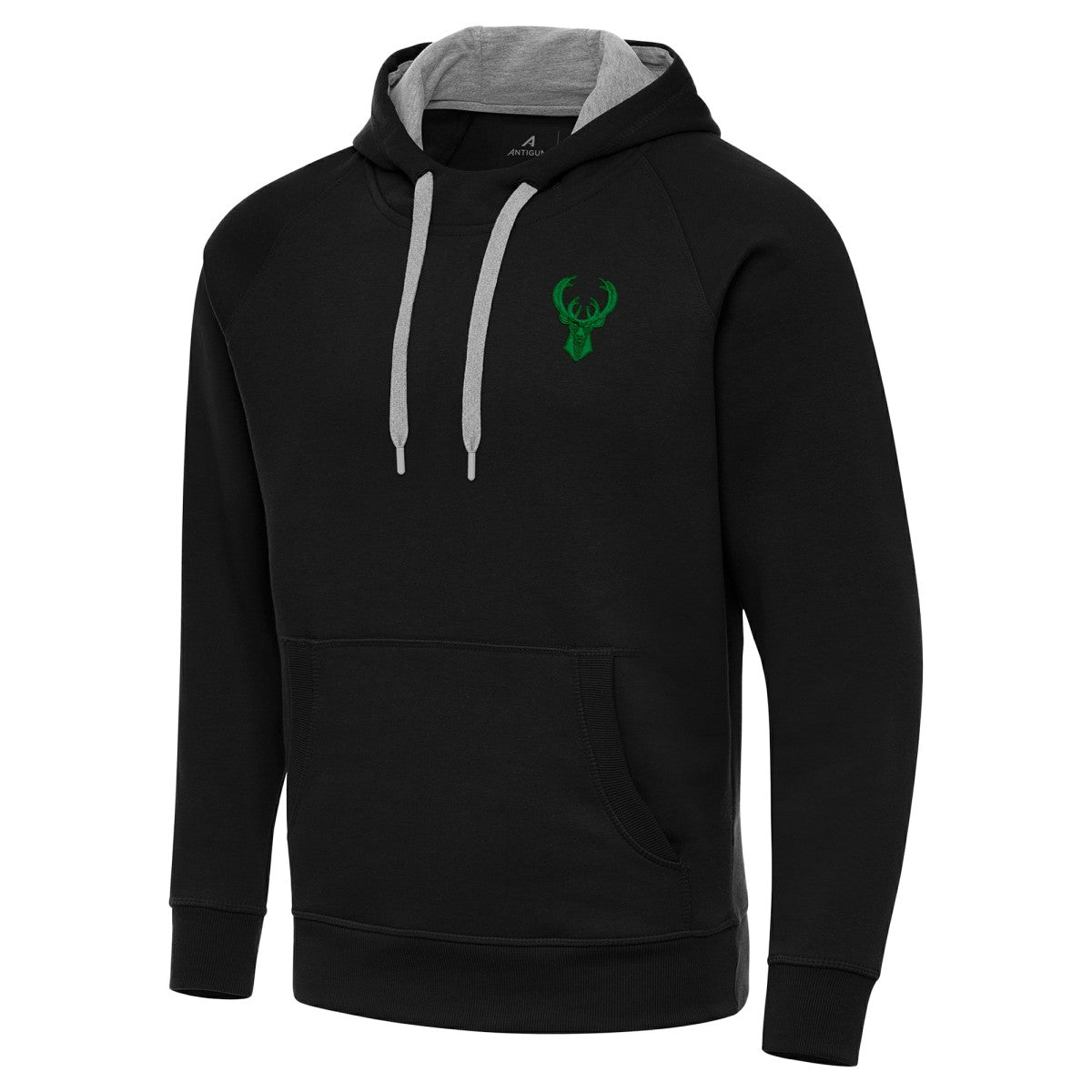 Milwaukee Bucks Antigua St. Patrick's Day Victory Raglan Pullover Hoodie On Sale
