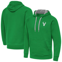Milwaukee Bucks Antigua St. Patrick's Day Victory Raglan Pullover Hoodie Online