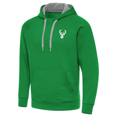 Milwaukee Bucks Antigua St. Patrick's Day Victory Raglan Pullover Hoodie Online