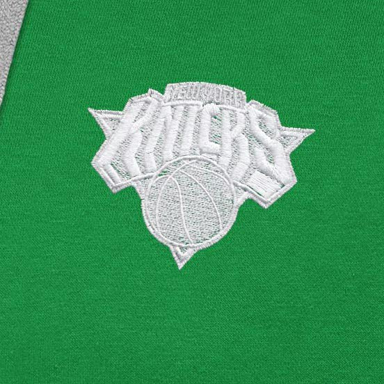 New York Knicks Antigua St. Patrick's Day Victory Raglan Pullover Hoodie On Sale
