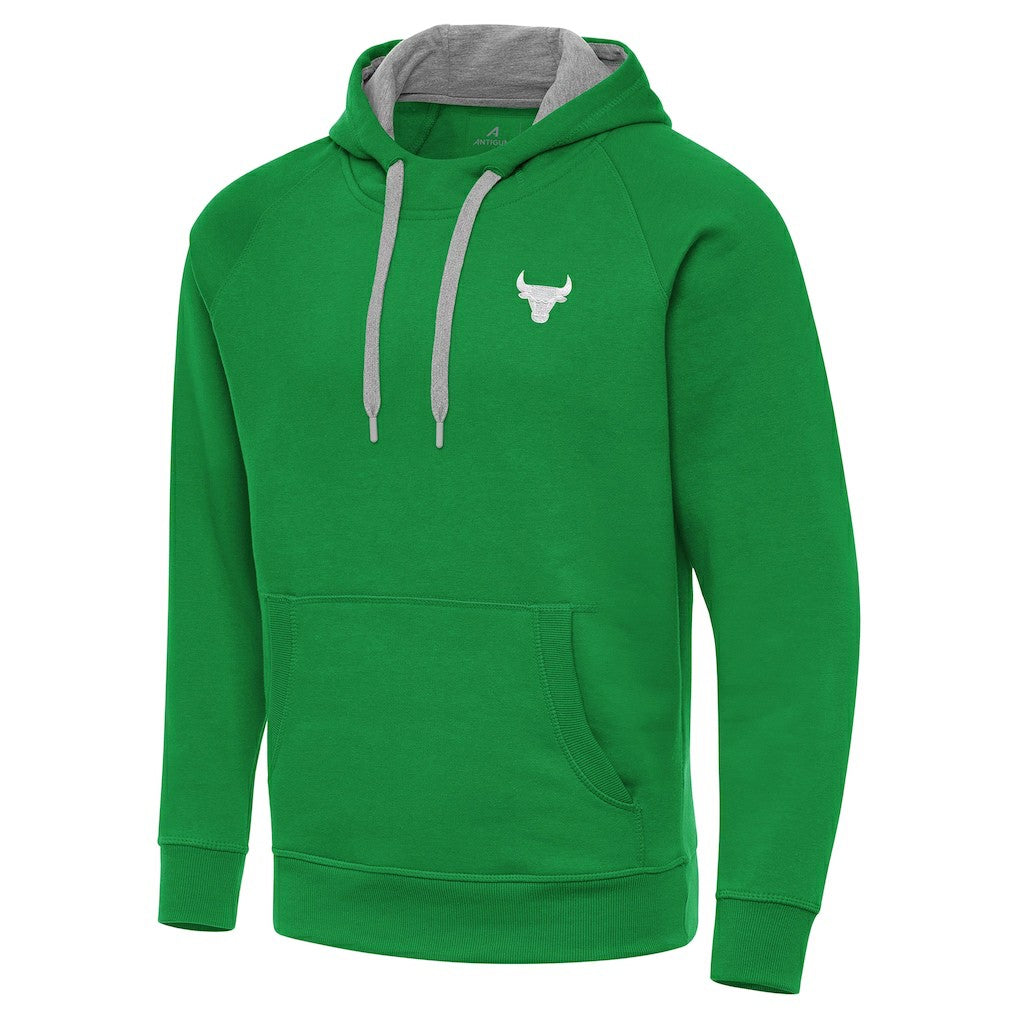 Chicago Bulls Antigua St. Patrick's Day Victory Raglan Pullover Hoodie sale Discount