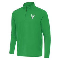 Milwaukee Bucks Antigua St. Patrick's Day Intent Quarter-Zip Jacket New