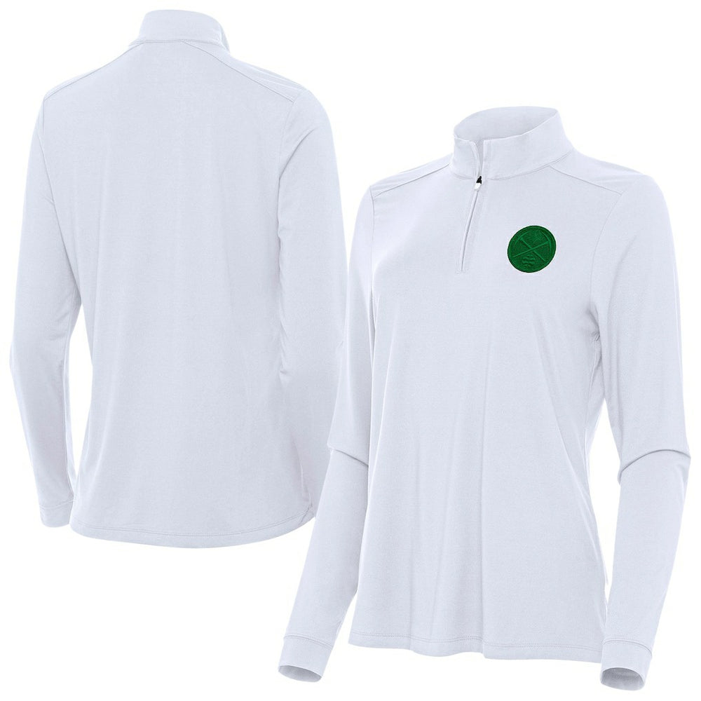 Denver Nuggets Antigua Women's St. Patrick's Day Intent Quarter-Zip Top sale New