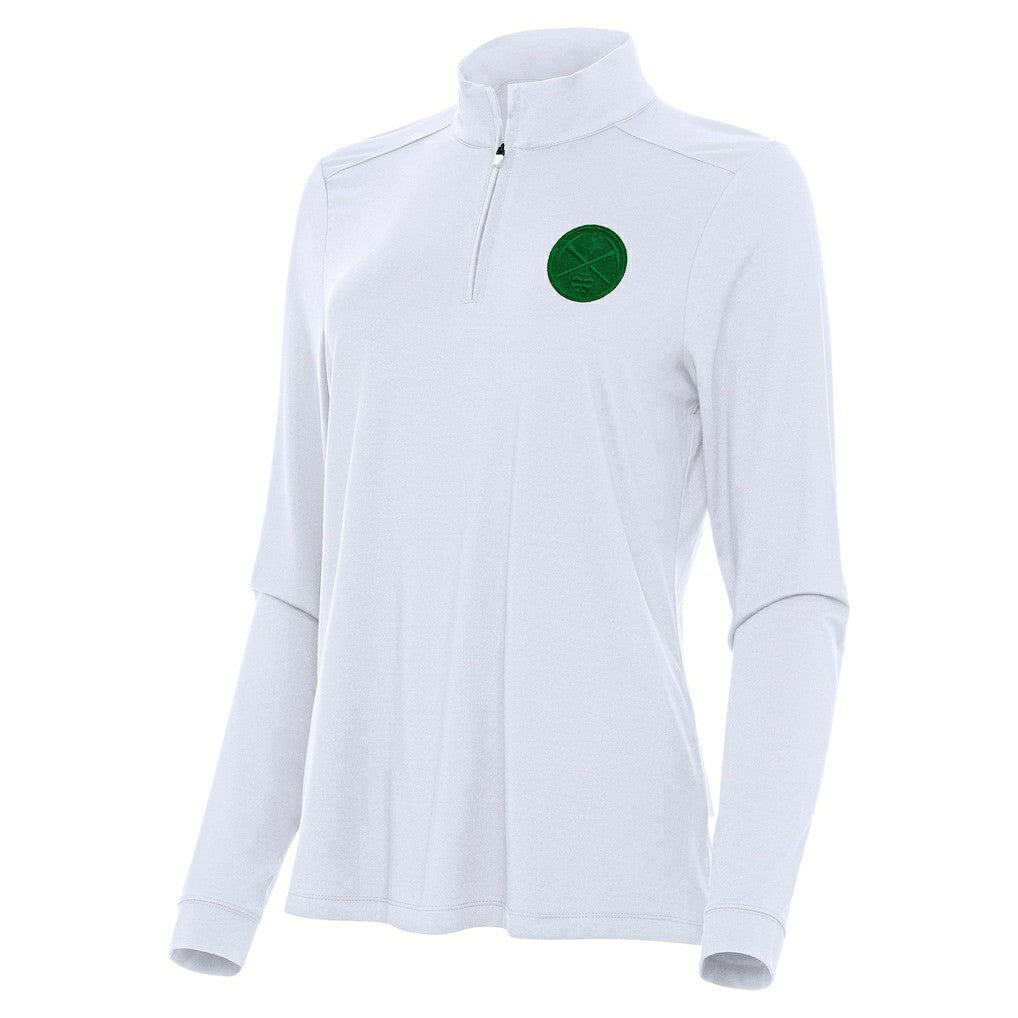 Denver Nuggets Antigua Women's St. Patrick's Day Intent Quarter-Zip Top sale New