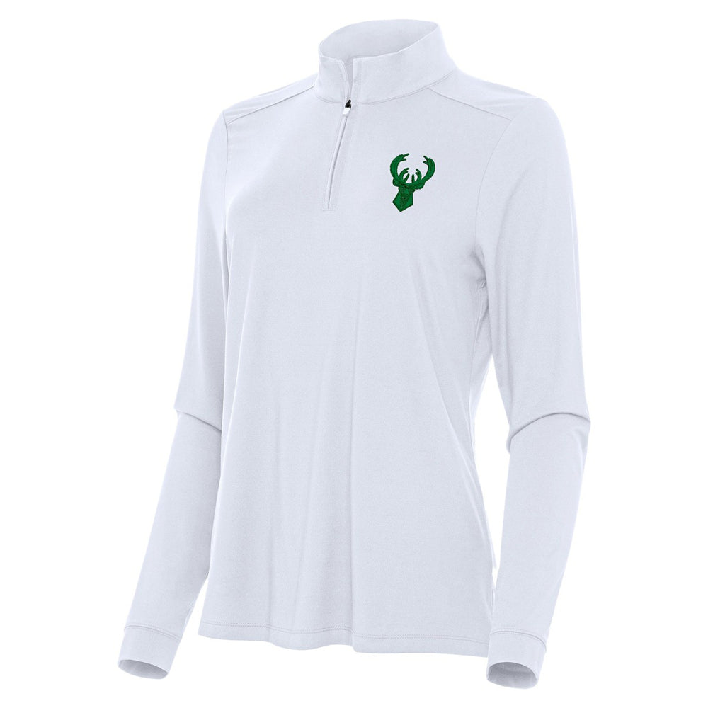 Milwaukee Bucks Antigua Women's St. Patrick's Day Intent Quarter-Zip Top Outlet