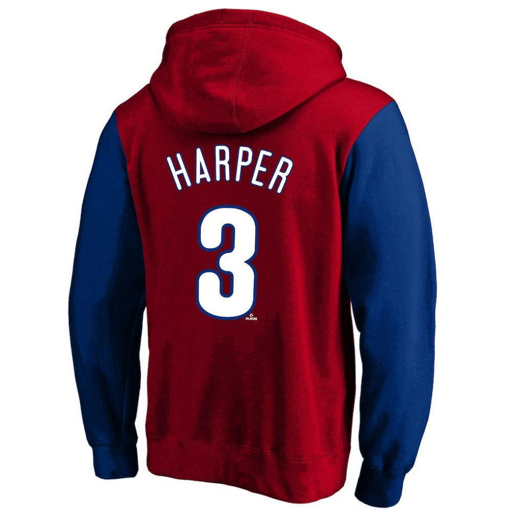 Bryce Harper Philadelphia Phillies Profile Big & Tall Name & Number Fleece Pullover Hoodie | MLB Sale