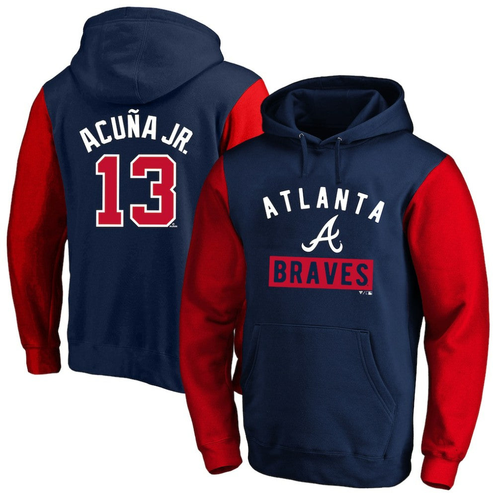 Ronald Acuna Jr. Atlanta Braves Profile Big & Tall Name & Number Fleece Pullover Hoodie | MLB Near me
