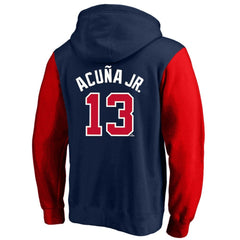 Ronald Acuna Jr. Atlanta Braves Profile Big & Tall Name & Number Fleece Pullover Hoodie | MLB Near me