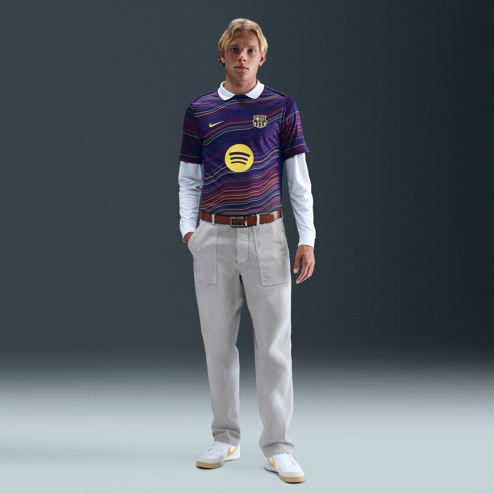 Barcelona Home 2025/26 Academy Pro Pre-Match Top Navy - Nike