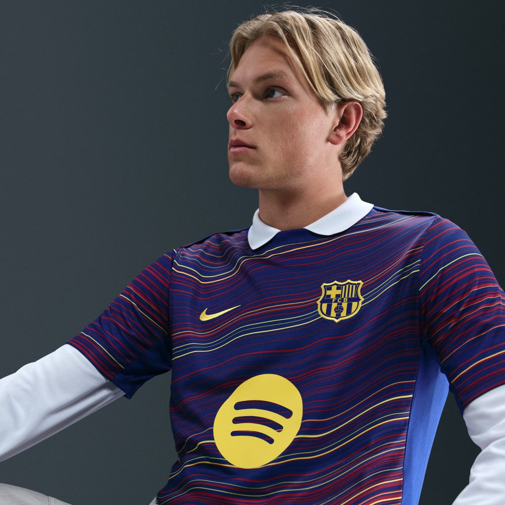 Barcelona Home 2025/26 Academy Pro Pre-Match Top Navy - Nike