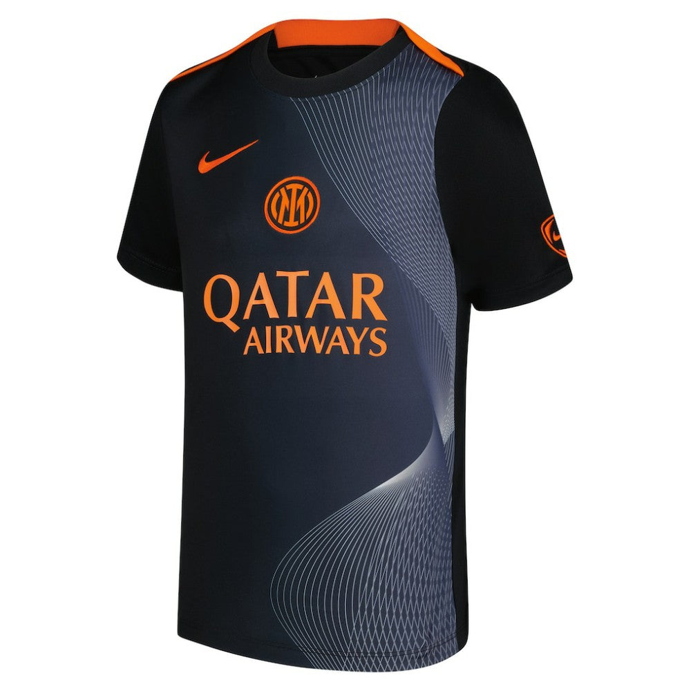 Inter Milan Youth 2025/26 Third Academy Pro Pre-Match Dri-Fit Top Black - Nike