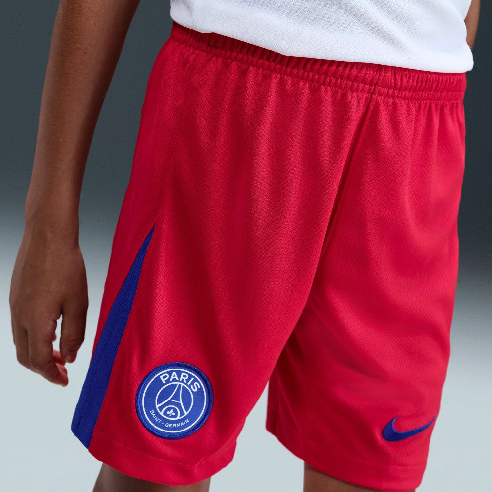 Paris Saint-Germain Youth 2025/26 Dri-FIT Stadium Shorts Red - Nike