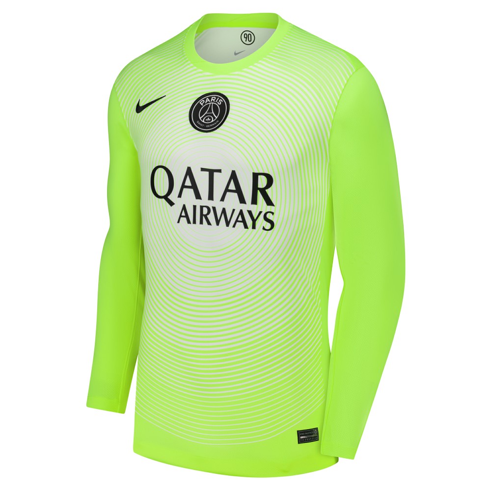 Paris Saint-Germain 2025/26 Third Goalkeeper Replica Long Sleeve Jersey Neon Green - Nike