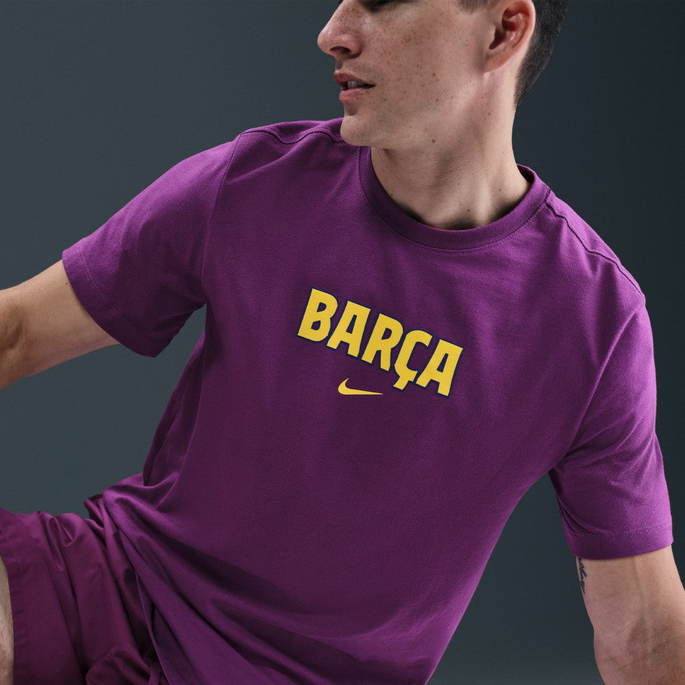 Barcelona 2025/26 Wordmark T-Shirt Purple - Nike