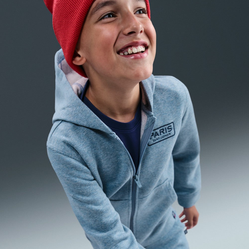 Paris Saint-Germain Youth Club Full-Zip Hoodie Heather Blue - Nike