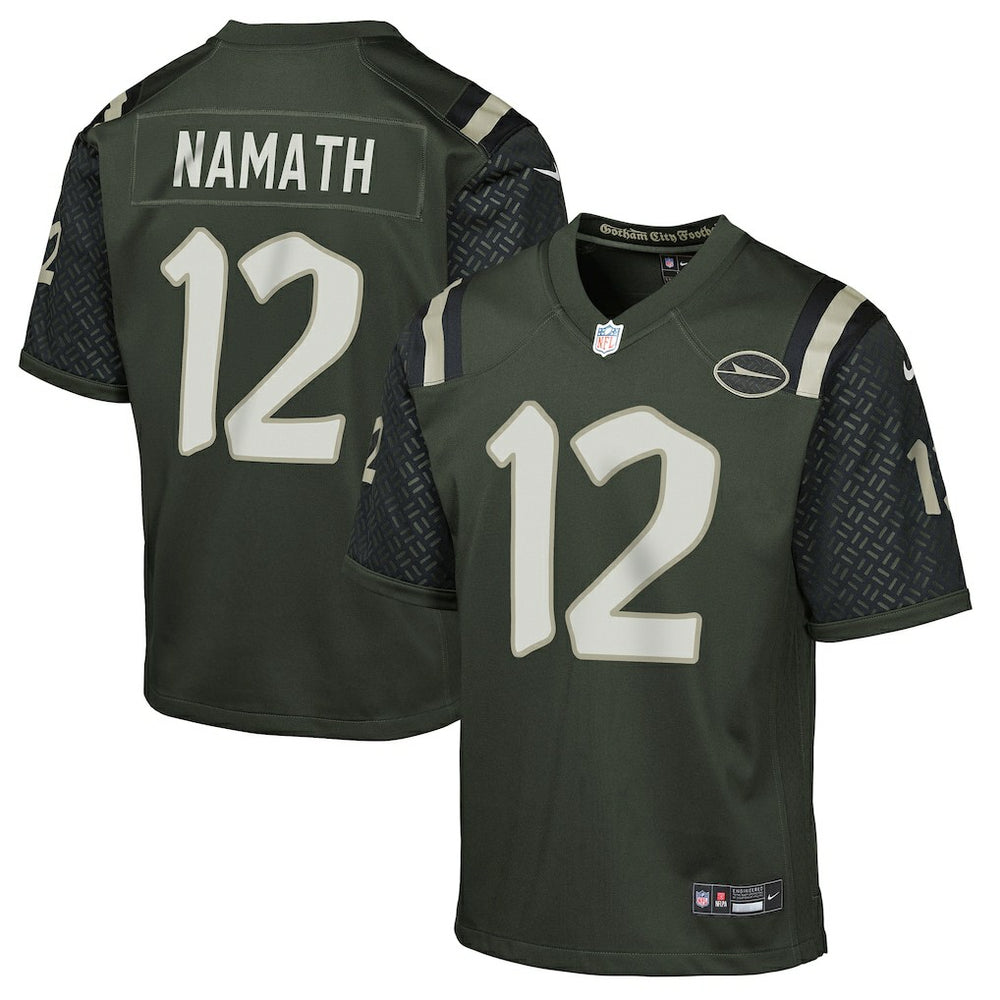 Joe Namath New York Jets Youth 2025 Rivalries Collection Retired Player Game Jersey - Gotham Green
