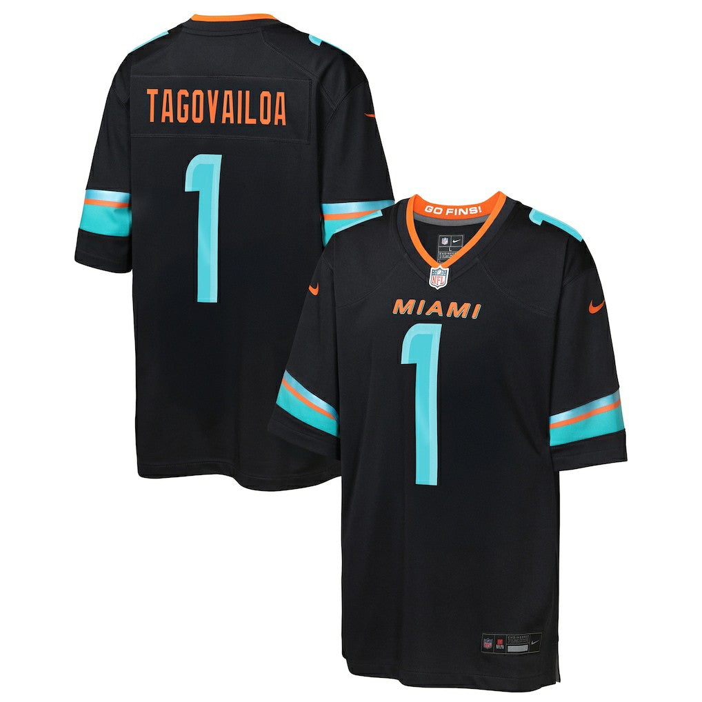 Miami Dolphins Nike Tua Tagovailoa  Youth 2025 Rivalries Collection Game Jersey
