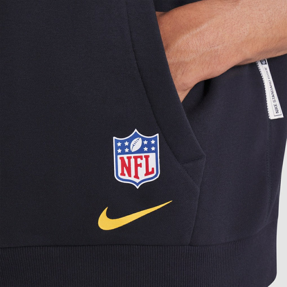 Los Angeles Rams Nike 2025 Rivalries Collection Standard Issue Sideline Dri-FIT Sleeveless Hoodie