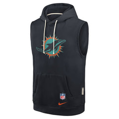 Miami Dolphins Nike 2025 Rivalries Collection Standard Issue Sideline Dri-FIT Sleeveless Hoodie