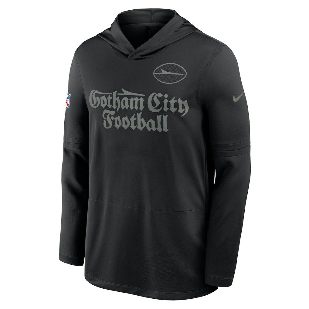 New York Jets Nike 2025 Rivalries Collection Sideline Dri-FIT Long Sleeve Hoodie T-Shirt