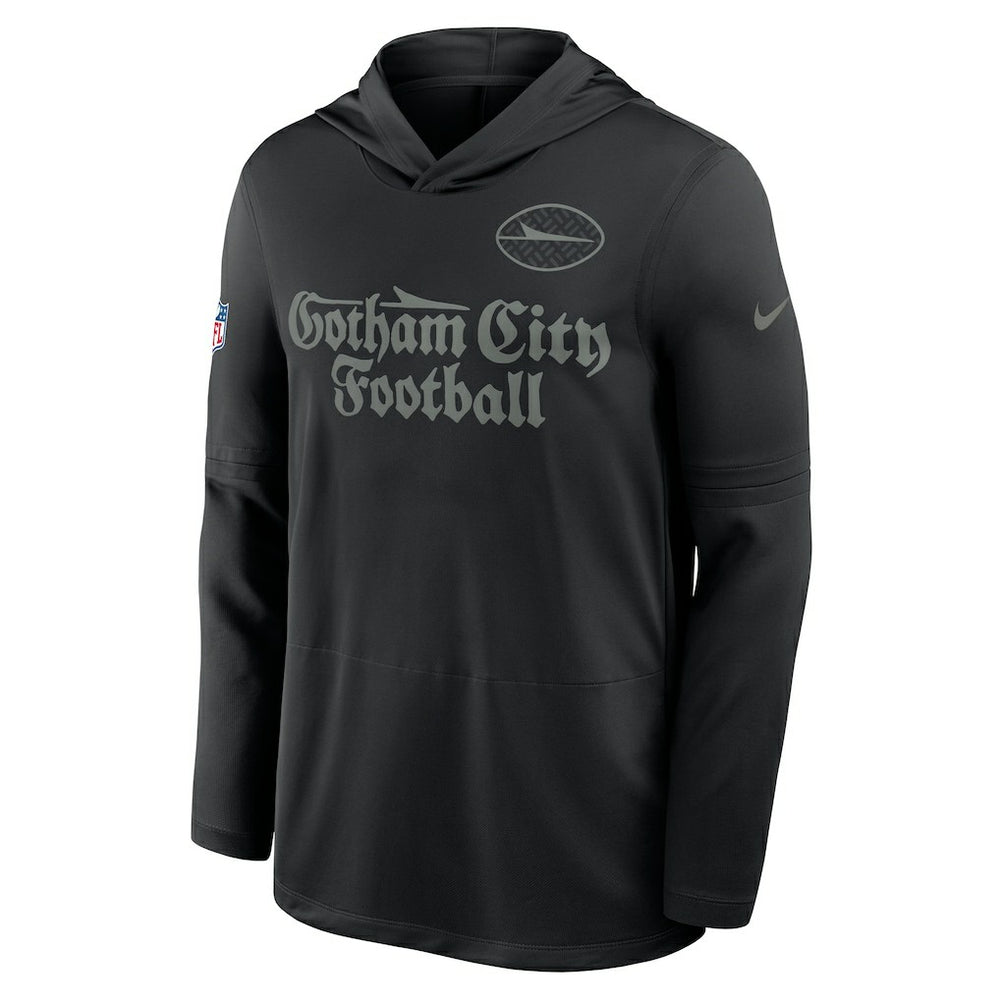 New York Jets Nike 2025 Rivalries Collection Sideline Dri-FIT Long Sleeve Hoodie T-Shirt