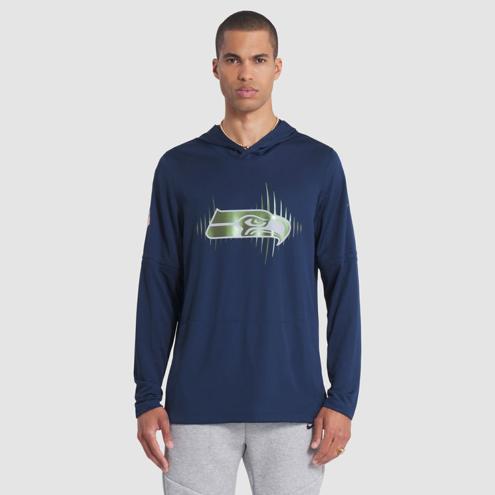 Seattle Seahawks Nike 2025 Rivalries Collection Sideline Dri-FIT Long Sleeve Hoodie T-Shirt