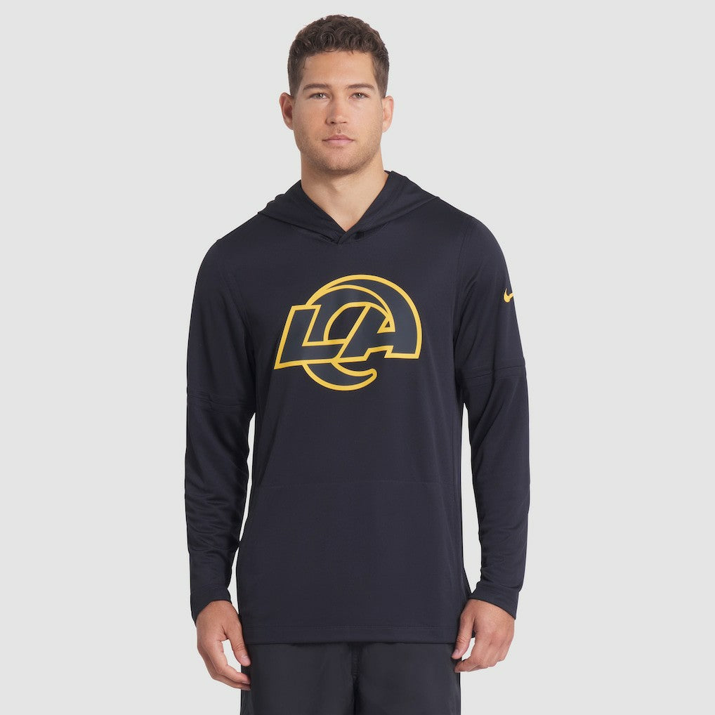 Los Angeles Rams Nike 2025 Rivalries Collection Sideline Dri-FIT Long Sleeve Hoodie T-Shirt