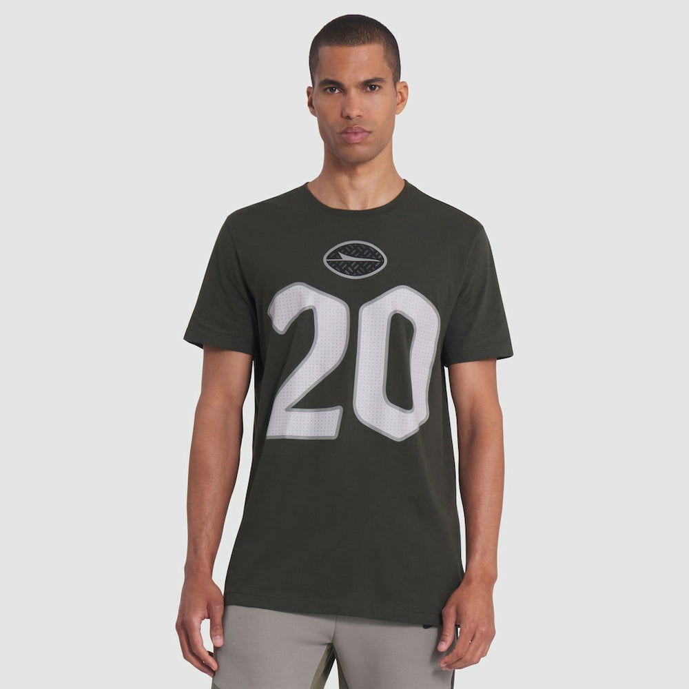 New York Jets Nike Breece Hall  2025 Rivalries Collection Player Name & Number T-Shirt