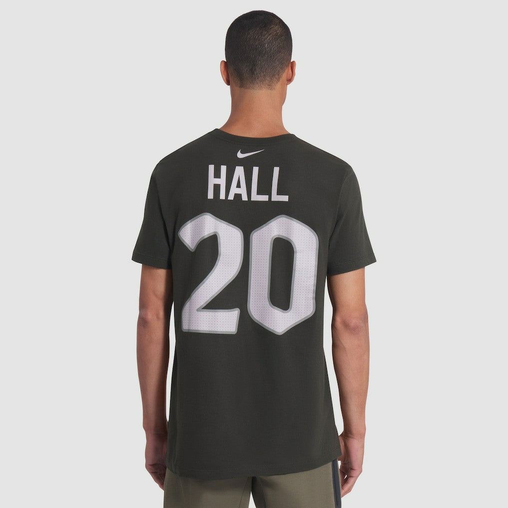 New York Jets Nike Breece Hall  2025 Rivalries Collection Player Name & Number T-Shirt