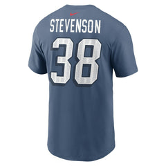 New England Patriots Nike Rhamondre Stevenson  2025 Rivalries Collection Player Name & Number T-Shirt