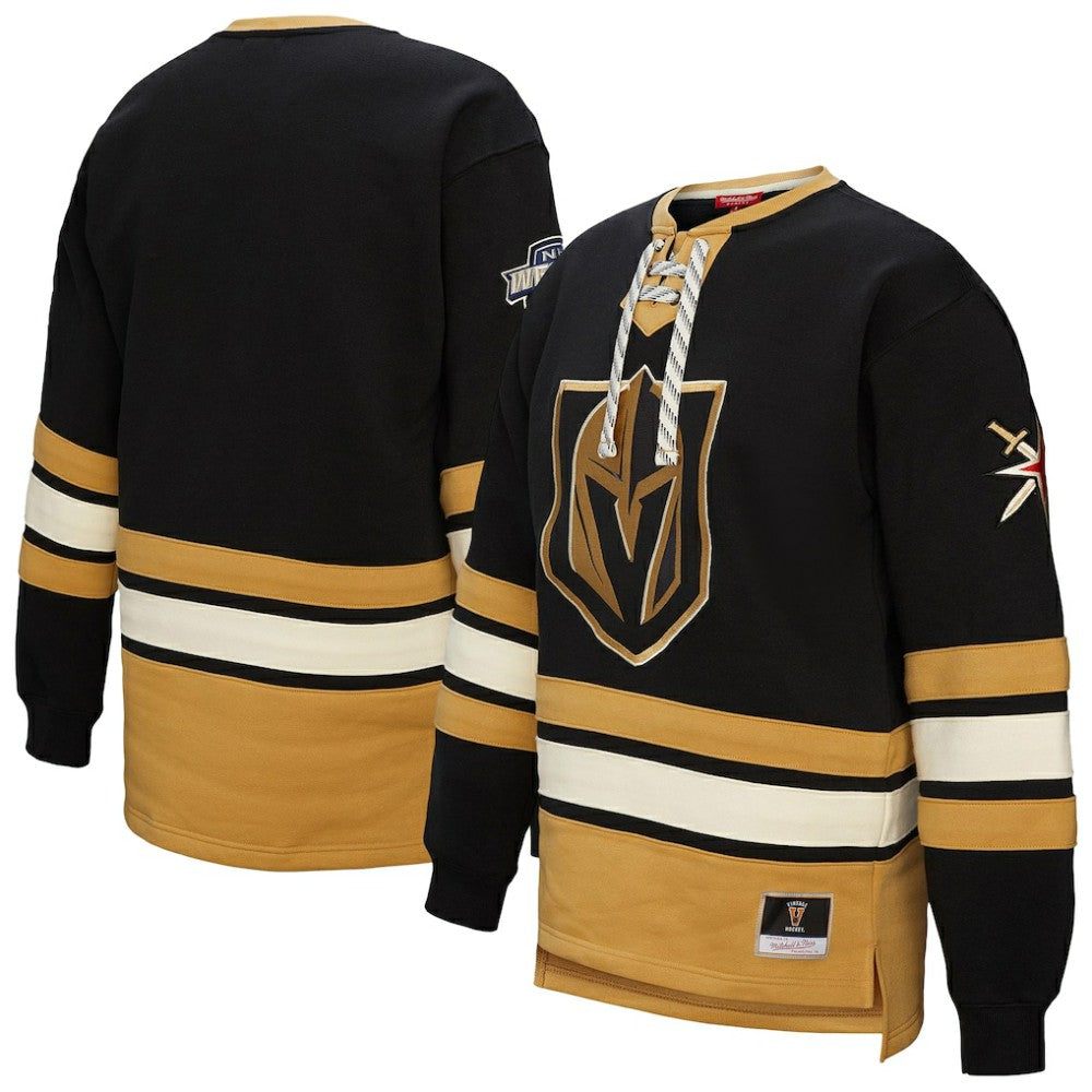 Vegas Golden Knights Mitchell & Ness Women's Heritage Lace-Up Pullover Sweatshirt Online