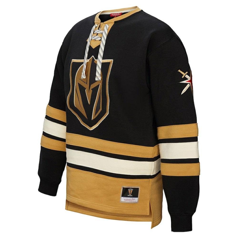Vegas Golden Knights Mitchell & Ness Women's Heritage Lace-Up Pullover Sweatshirt Online