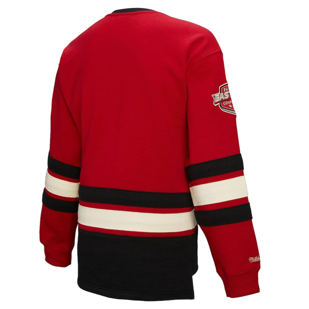 New Jersey Devils Mitchell & Ness Women's Heritage Lace-Up Pullover Sweatshirt Outlet