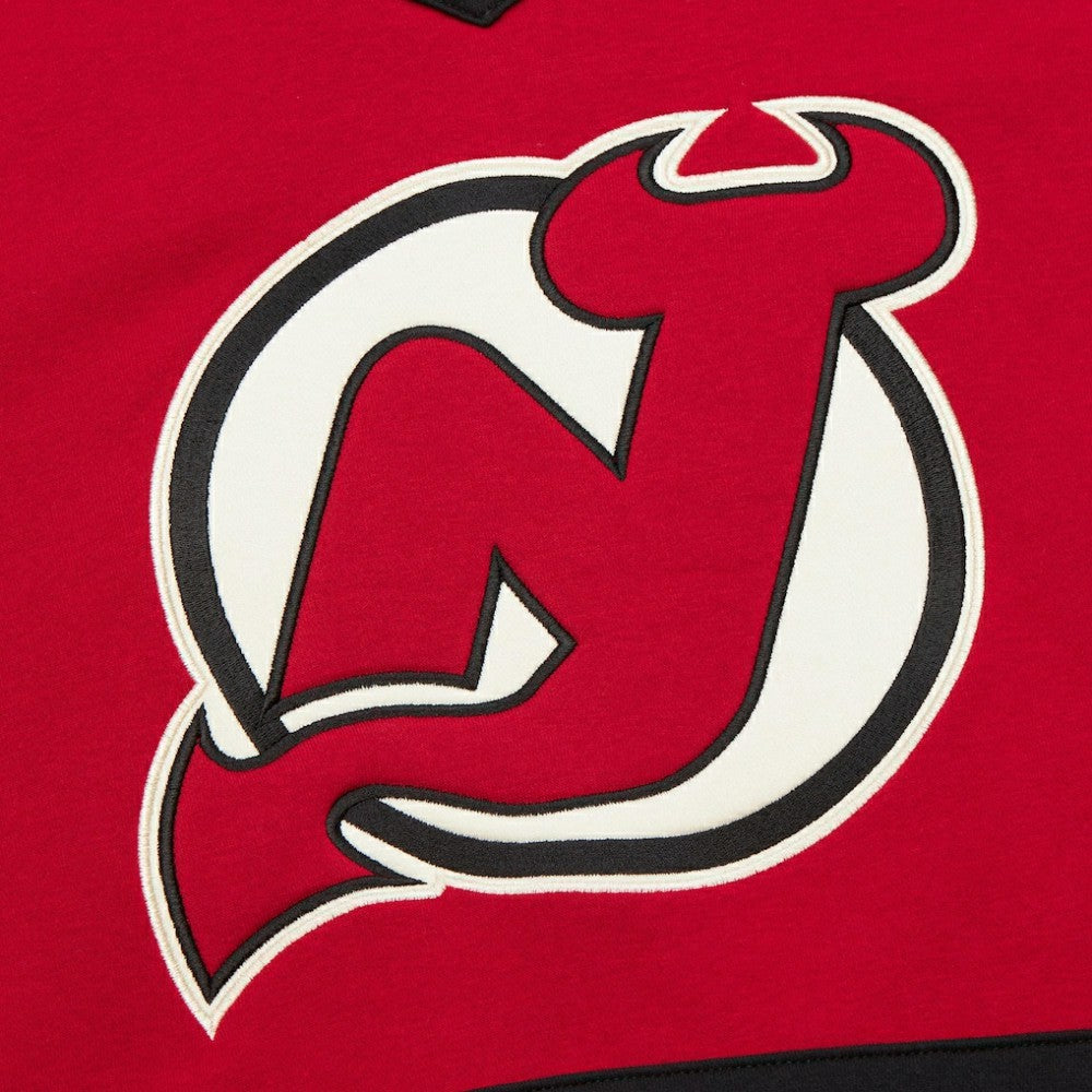 New Jersey Devils Mitchell & Ness Women's Heritage Lace-Up Pullover Sweatshirt Outlet