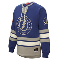 Tampa Bay Lightning Mitchell & Ness Women's Heritage Lace-Up Pullover Sweatshirt Sale