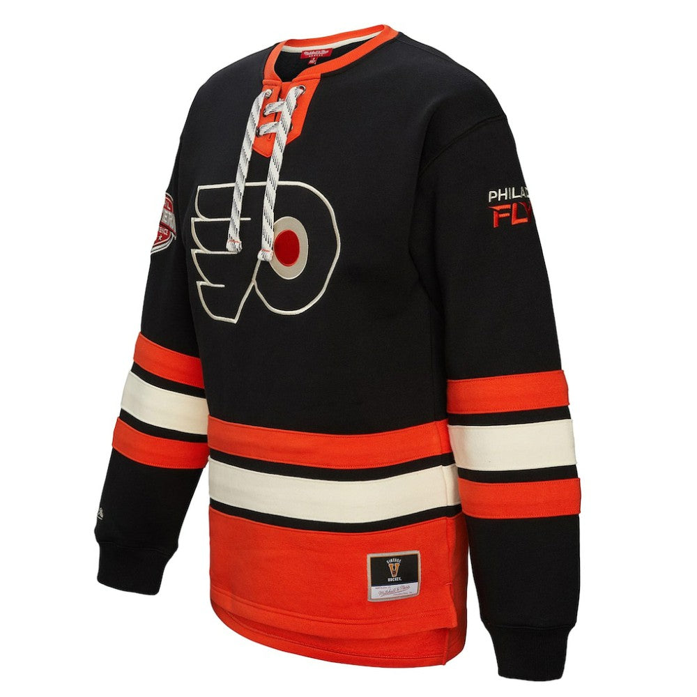 Philadelphia Flyers Mitchell & Ness Women's Heritage Lace-Up Pullover Sweatshirt Outlet