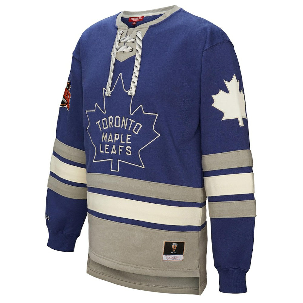 Toronto Maple Leafs Mitchell & Ness Women's Heritage Lace-Up Pullover Sweatshirt On Sale