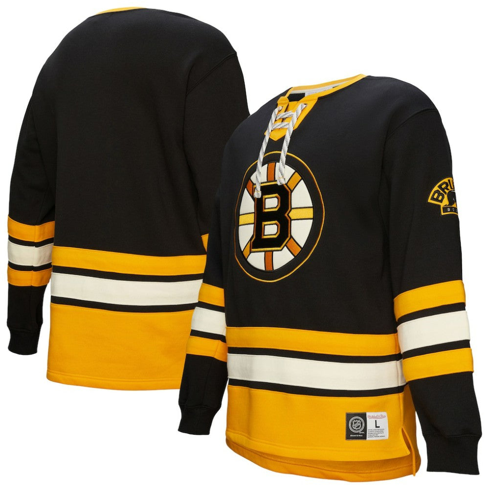 Boston Bruins Heritage Lace-Up Pullover Sweatshirt On Sale